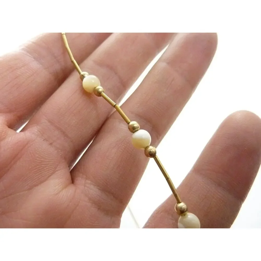 Vintage Agate Gold Tone Necklace 16